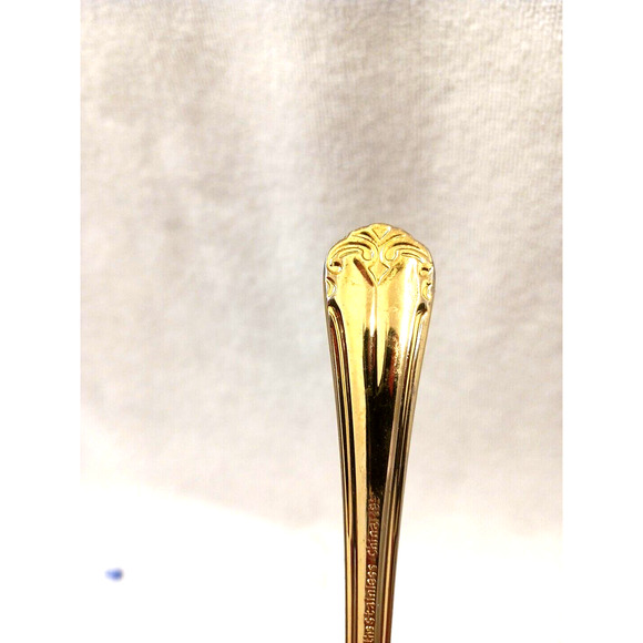 Hampton Silversmiths Gold Electroplate Elegant Scroll Deco Teaspoon Replacement - Picture 15 of 15
